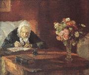 Anna Ancher, Ane Hedvig Broendum Sitting at the Table